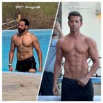 Hrithik Roshan Instagram - . 5 weeks. Start to finish. Post vacation to post shoot. Mission accomplished. Thank you knees , back, ankles, shoulders and spine and mind. You guys love a good fight. I love you all. Now time to rest and recuperate and begin to find an even better balance. Hardest part - was saying NO to other important things, loved ones, friends, social occasions, school PTM’s and even extended work hours. 2nd hardest part - Getting into bed by 9pm. Easiest part - having a partner who is likeminded in thoughts and action. Thank you Sa. Best part - having a mentor like Mr. Kris Gethin who one can follow blind. Thank you Mr. Gethin for that expertise. Person I couldn’t do it without - my man Swapneel Hazare Thank you to my team. I am blessed to have these humans on my side. @vijaypalande11 @sushil_r_sharmaa @iam_sentinel @aalimhakim @smerchant5 @vinraw @vinisquam @aakanksha.av @swapneelhazare @akshay.wagh88 @lakshmilehr @shubham_vishwakkarma @prarthanaajmani P.s : i do this cause my movie characters sometimes challenge me to look a certain way. And I love challenges. That being said, I don’t depend on one shape or the other for my own self worth. (Sharing some very interesting voice notes from my online chats with Kris. Enjoy!) @krisgethin