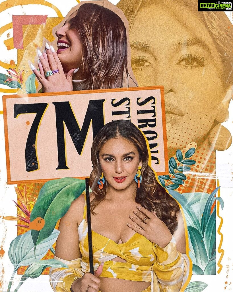 Huma Qureshi Instagram - Thank you my 7 million strong Insta family ❤️💥🧿👊🥰🎉 #love #gratitude #blessed Onwards and Upwards …