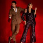 Huma Qureshi Instagram - Siblings ❤️ all cleaned up for the #Bawaal screening Styled by : @sanamratansi Assisted by : @ankitha_chauhan @sr_styleco Pant suit - @eizabykaaj Earrings : @diosaparis @Amigos.rizwan Rings - @karishma.Joolry Neck layering - @tuula.jewellery Photographer : @kaasastudio Hair : @cletusliuu Make up : @krisann.figueiredo.mua Nails : @itssoezi