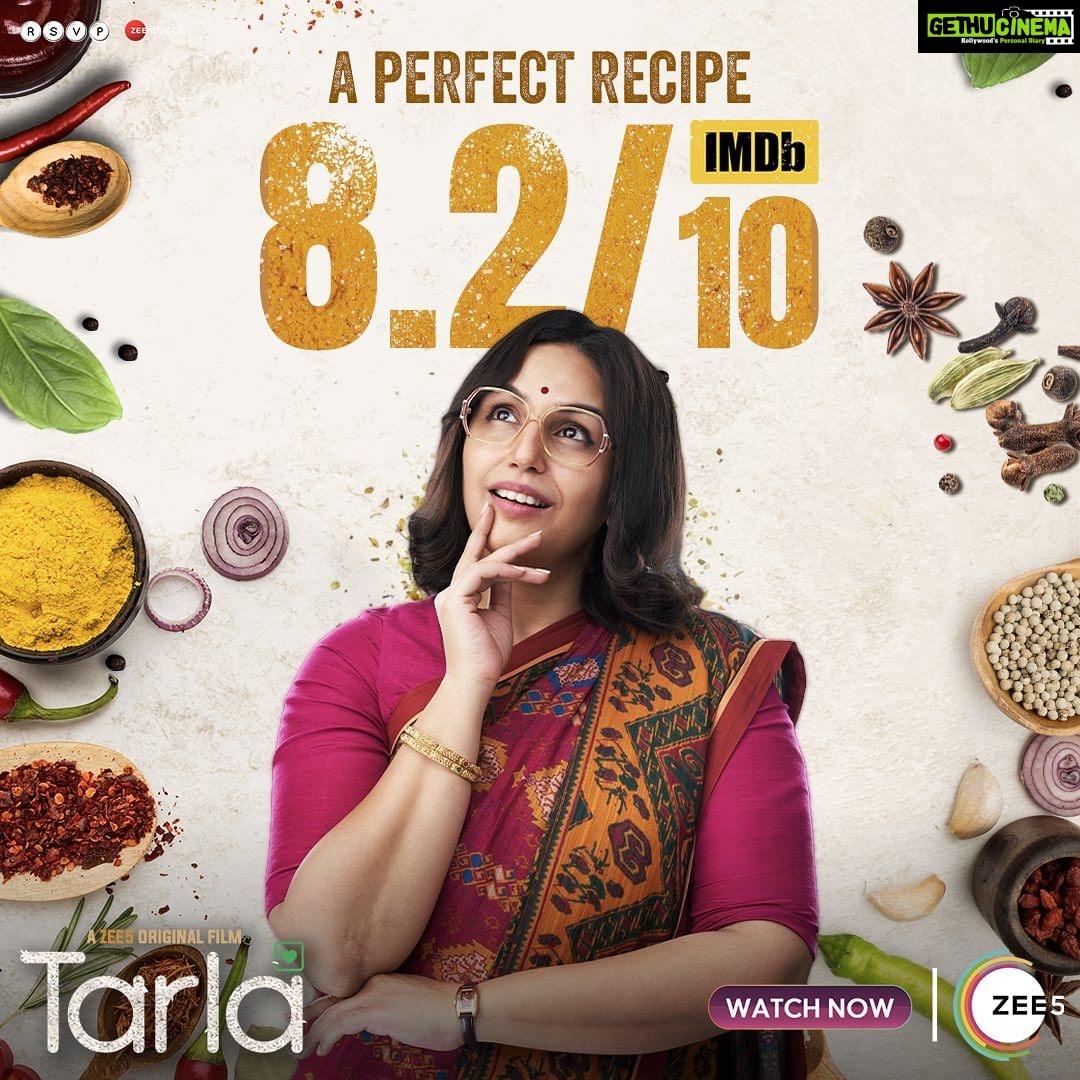 Huma Qureshi Instagram - The delicious tale of Tarla is serving to the hearts of the entire nation π²π©βπ³ Watch #TarlaOnZEE5, streaming now @mrfilmistaani @pglens @ronnie.screwvala @ashwinyiyertiwari @niteshtiwari22 @gautamved83 @pashanjal @hasanainhooda @varun.shetty.1840 @tarladalal @renudalalcooking @manish_kalra_ @_sanjayshetty #SanjayDalal @deepak_dalal_official @rsvpmovies @earthskynotes @zee5 @zee5global @zeemusiccompany