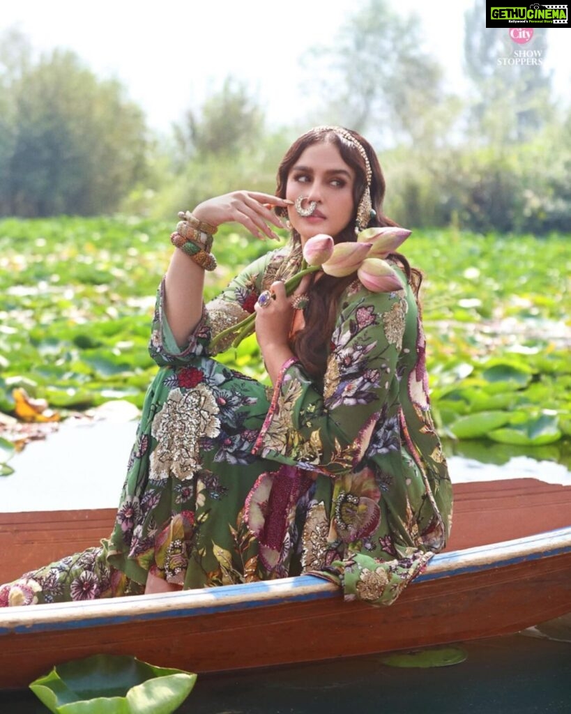 Huma Qureshi Instagram - “There can be no art in the absence of courage”, says Huma Qureshi, as she shoots for us on a bright morning in the spellbinding Dal Lake. The actor was in Srinagar, Kashmir, to be the showstopper for couturier Varun Bahl’s historic fashion show – the first ever mainstream showcase in the valley in the last forty years. Models from Srinagar and neighbouring areas participated spiritedly in the show. Two years ago, a fashion show held by locals in the valley had irked the radicals. They had taken out a protest march against the organisers. Bahl’s grand show turned out to be far cry – shutting down naysayers, it proved how fashion – a celebration of free will and individual liberty, can also become a means to counter extremism. It marked the fearless return of art and fashion in the Valley. Happy to see her mother’s homeland bounce back after a long period of gloom, Qureshi says fashion can serve as a powerful unifier. “Fashion can help find beauty and harmony even when it’s difficult to do so. It can bind people across the world. Fashion is liberating and should be allowed to flourish,” says Qureshi. Qureshi played the perfect muse for us as she posed for her first ever fashion shoot in Kashmir, celebrating wedding wear rooted in traditions. “Every bride looks resplendent irrespective of which part of India she is from. Whether it is a sari, a lehenga or a sharara —- Indian wedding couture has a special place in my heart. Its beauty is unmatched,” says Qureshi, who looks like a dream herself in Bahl’s splendid creations. Concept & Creative Direction: @sharaashraf Outfits: @varunbahlcouture Styling: @gopalikavirmani Photos: @lakshaysachdevaphotography jewellery: @thehouseoframbhajos coordination: @kayanaaaaat production: Irshu (@euphoriatravelservices )