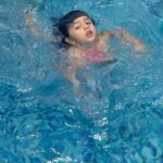 Ishika Singh Instagram - “If the wind in my sail on the sea stays behind me One day, I’ll know If I go, there’s just no telling how far I’ll go” #mylittlemonster #mylittlemermaid #motherhood #mothernature #moana #girlswimming #swimlife #lovetoswim
