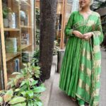 Ishita Dutta Instagram - 💚💚💚 Outfit: @almaaribypooja @viralmantra Stylist: @styledbynikinagda