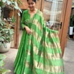 Ishita Dutta Instagram - 💚💚💚 Outfit: @almaaribypooja @viralmantra Stylist: @styledbynikinagda