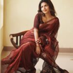 Iswarya Menon Instagram - Since you all like me in a saree 💋 This is for you ♥️ . 📷 @camerasenthil @jeevithamakeupartistry @thepallushop @aaranyarentaljewellery @rrajeshananda