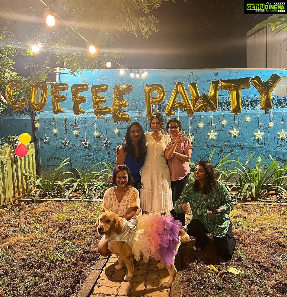 Iswarya Menon Instagram - “If you haven’t loved a dog, part of your heart has never opened” - Every 🐶 owner will say yes to this! . It was my @coffeemenon baby’s birthday yesterday 💖 My frnds who are like family came over & we had a lovely get together 💖 Thank you @ipallavikashyap @surekhakeziah @raananess @dentistsurovikashyap @raghav.ethan @jayamukeshmenon @scoobys_cafe for making her birthday special 🐶🥰♥