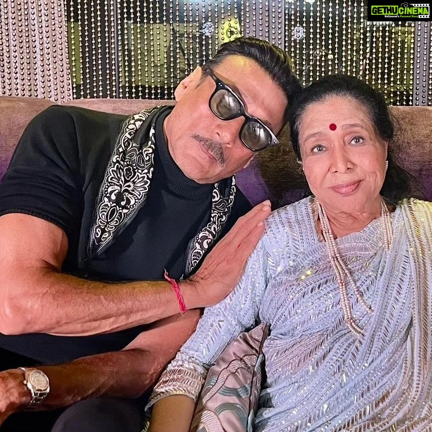 Jackie Shroff Instagram - Blessed to have witnessed the magical @asha.bhosle at a concert in Dubai on her 90th birthday. #Asha@90