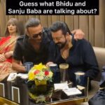 Jackie Shroff Instagram – Can you tell what @duttsanjay and @apnabhidu is talking? 
Wrong answers only 🫢😂

@dutt.sanjay @apnabhidu @madhuridixitnene @subhashghai1 @muktaartsltd @chadhagroup_ @pvrpictures @rdindia_ @cartersblue 

#npn #npnKhalnayak #30yearsofKhalnayak #nashapremierenights #nashapremierenightsKhalnayak #madhuridixit #sanjaydutt #Jackieshroff #SubhashGhai