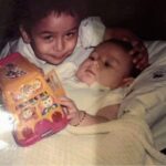 Jackie Shroff Instagram - Always protecting each other since childhood. Tiger and Krishna, my heart's pride and joy ♥️ #happyrakhi #rakshabandhan #brothersisterlove #siblings