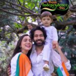 Jankee Parekh Instagram – Early Independence Day Celebrations with our Nanha Munna Rahi! Jaihind 🇮🇳

P.S. – Let me spill the beans !! This started as a jamming session between Mumma & Baccha, but as soon as Sufi spotted Nakuul with the camera, he decided to dodge the frame and do exactly what his Dadda was doing. 📸🌟 

It turns out, you can’t really plan when you’ve got a toddler ruling the house! 

After a couple of earnest attempts, we surrendered to Sufi’s creative spirit.
This little boy was on cloud nine, perched on his Dadda’s lap, capturing Mumma’s candid moments and singing his fave tune in fragments alongside 🎶

The takeaway- 
Sometimes, despite all the plans in your head, it’s just wise to let the little ones lead the way whilst you embrace their excitement and curiosity in each moment.

From the moment we let him take over, this transformed into the most joyous activity for all three of us. 

So, here’s to going with the flow, following their lead, and creating memories that are messy, spontaneous, and absolutely wonderful. 🎉

#happindependenceday