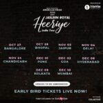 Jasleen Royal Instagram - And the big announcement is here! @rcamericanpridesoda presents Jasleen Royal - Heeriye India Tour Hitting the road soon and it's gonna be a vibe! 🫶✨️ Grab your tickets now! Link in bio Tickets Exclusively On: @bookmyshowin Produced by: @tribevibe.live Talent partner: @collectiveartistsdiaries @bgbngmusic #Tribevibe #JasleenRoyal #JasleenRoyalIndiaTour #Heeriye #HeeriyeIndiaTour #JasleenRoyalHeeriye #JasleenRoyalHeeriyeTour #Booknow #ticketslive #liveshow #live #liveevent #IndiaTour #India