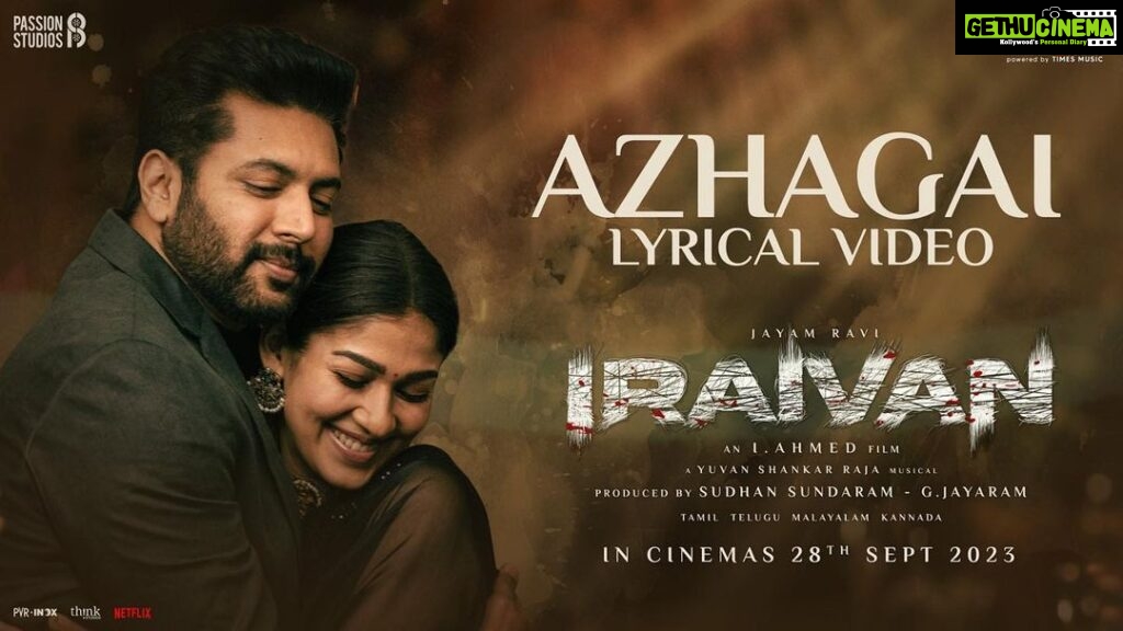 Jayam Ravi Instagram - Manam thedidum vaasam dhaane 🎵 Vazhiyil varum Njaanam dhaane 🥰 Enjoy the most beautiful & romantic ride with #Azhagai, First single from #Iraivan ❤✨ LINK IN BIO @jayamravi_official @Nayanthara @director_ahmed @itsyuvan #SudhanSundaram #JayaramGJ @harikvedantam_dop @editor_manikandabalaji #Jacki @stuntashok @gopiprasannaa @mangopost.Production @JungleeMusicSouth @sureshchandraaoffl @passionstudiosoffl_ @DoneChannel1