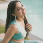 Jiya Shankar Instagram - Blue skies, sunshine, and everything's fine 🩵✨ Photographer :@akshayphotoartist Outfit: @devnaagri Stylist: @anamikajain__ Jewellery- @tipsyfly Location- @theforestclubresort @zuperhotels Artist Reputation Management : @oceanmediapr
