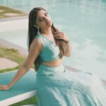 Jiya Shankar Instagram - Blue skies, sunshine, and everything's fine 🩵✨ Photographer :@akshayphotoartist Outfit: @devnaagri Stylist: @anamikajain__ Jewellery- @tipsyfly Location- @theforestclubresort @zuperhotels Artist Reputation Management : @oceanmediapr