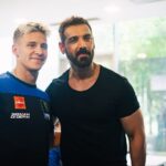 John Abraham Instagram - Great meeting the boys in the paddock… See you soon!!! @fabioquartararo20 @jackmilleraus @frankymorbido #paolocampionoti @pramacracing