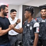 John Abraham Instagram – It was a special day filled with passion, strategic talks, and the energy of our team coming together!

Thank you @thejohnabraham for making it an unforgettable day at the #NEUFC offices 🤩

#StrongerAsOne #8States1United Indira Gandhi Athletic Stadium