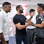 John Abraham Instagram – It was a special day filled with passion, strategic talks, and the energy of our team coming together!

Thank you @thejohnabraham for making it an unforgettable day at the #NEUFC offices 🤩

#StrongerAsOne #8States1United Indira Gandhi Athletic Stadium