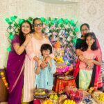 Juhi Parmar Instagram - Sharing glimpses of one of the most special days of the year at our home with all of you. The house lights up with smiles, eyes with excitement as we welcome our Ganesh Ji at home along with close friends and family visiting us! Memories which we cherish as they are framed in our hearts forever! Ganpati Bappa Morya #friends #smile #festival #festivetime #ganesh #ganeshchaturthi #together #positivity