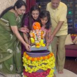 Juhi Parmar Instagram - A promise we love to renew every year. Ganpati Bappa it’s sad to see you go but promise you will come back soon next year! #Visarjan #EcoFriendlyGanesha #ganpatiwithparmars #ganeshvisarjan #reels #reel #reelinstagram