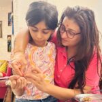 Juhi Parmar Instagram - Rakshabandhan has always been a festive time at home and what's most special is the memories....Every year like I have shared earlier, Samairra ties rakhi to me and its a bond of ours where I shall always protect her! This year Samairra was a little under the weather hence we all couldn't get ready and celebrate in the most festive way but Samairra still had a bright smile on her face and excitement in her eyes about tying rakhis and so while the frames may not look perfect, the definition of perfect is slightly different for us due to the smiles and warmth we shared along with the laughter. Not to miss we both tie rakhi to my dad too.. after all he is the one under whose umbrella of love and care we all are protected 💖 #togetherforever #togetherness #rakhi #rakhshabandhan #family #bond