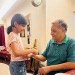 Juhi Parmar Instagram - Rakshabandhan has always been a festive time at home and what's most special is the memories....Every year like I have shared earlier, Samairra ties rakhi to me and its a bond of ours where I shall always protect her! This year Samairra was a little under the weather hence we all couldn't get ready and celebrate in the most festive way but Samairra still had a bright smile on her face and excitement in her eyes about tying rakhis and so while the frames may not look perfect, the definition of perfect is slightly different for us due to the smiles and warmth we shared along with the laughter. Not to miss we both tie rakhi to my dad too.. after all he is the one under whose umbrella of love and care we all are protected 💖 #togetherforever #togetherness #rakhi #rakhshabandhan #family #bond