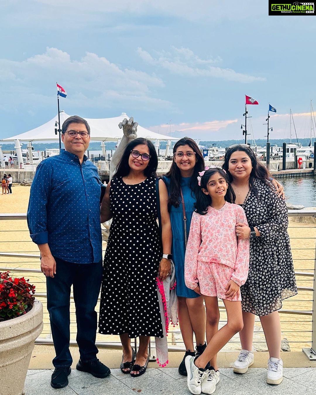 Juhi Parmar Instagram - We are back from a wonderful and memorable vacation and the best part of our trip was meeting Asheesh ji , Rupal ji and Sukratti. Little does one know the definition of kindness and selflessness till when actually its seen unravel so beautifully...Its been a memorable trip but one of gratitude.. all thanks to my dearest Anoop Bhaiya who told me that his best friends stay in DC and got me in touch with them right before we were to leave for America and from leaving from Mumbai till the entire time when we were there, they were helping me make bookings, sending me guidance from shopping and did everything I had never imagined. I can go on and on about it. But truly what really is beyond words is when Samairra and I were stuck in New York City as our flight for Buffalo got cancelled. I didn't know what to do which is when they came to the rescue and right away booked us a bus to Washington DC, where they live. And when we reached our destination, smiling faces with waving hands were waiting for us at the bus stop at 11 in the night as if family was waiting with open arms to greet us and truly they have become family. From never having met each other to coming to our rescue at every little hurdle I faced in the trip, to taking us around Washington DC and opening up their home and hearts to us, and not to miss the delicious home cooked Indian meals , I must say I knew the definition of kindness but what it truly MEANS I saw unravel in front of my eyes during this trip. A thank you would never be enough but beyond what you did for Samairra and me, I must say we also learned that there is so much goodness still in the world and I'm glad that my child is seeing this and imbibes it for our future. I would happily miss seeing Niagara falls all over again if that meant meeting you all. Met you as Asheesh ji and Rupal ji and left with having to call you bhaiya and didi..describes everything. We have a home in USA now and that home is you both ❤️ Thank you Anoop bhaiya once again for introducing us and adding such a beautiful family to our lives ❤️🙏 #gratitude #blessed #family #love #travelstories #JPtravelstories #beautifuldestinations #love