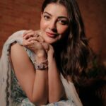 Kajal Aggarwal Instagram - Little Mermaid but make it desi, we said 🧜‍♀️ 💙✨ . . . Wearing : @anitadongre ❤️ Jewels : @shobhashringar ✨️