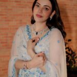 Kajal Aggarwal Instagram - Little Mermaid but make it desi, we said 🧜‍♀️ 💙✨ . . . Wearing : @anitadongre ❤️ Jewels : @shobhashringar ✨️