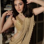 Kajal Aggarwal Instagram – Modak, Laadu and Morya ! 
Always grateful for the blessings baapa has showered on us❤️🙏🏻
Bolo Ganpati Baapa….😉🙏🏻 #ganeshchaturthi
.
.
.
.
Wearing : @jade_bymk ❤️
Jewels: @ghanasinghfinejewels Hughes Road , Mumbai
@kkloudsmedia 
MUA: @makeoverbykausar