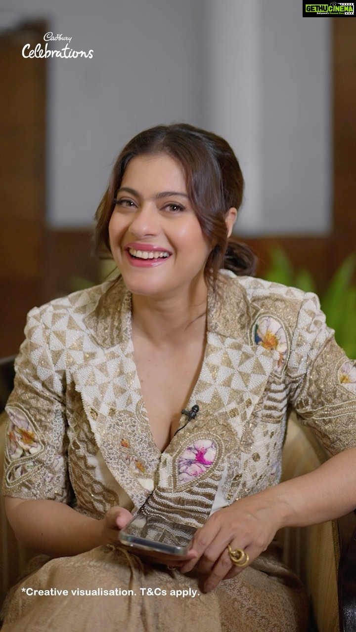 Kajol Instagram - Just got the sweetest birthday gift, a personalised birthday song from @karanjohar π! Captures our relationship so well. Please go make your loved ones birthday songs too. Tap on the link in bio on the @cadburycelebrations_in page to create! #MyBirthdaySong #BirthdaySong #Birthdays #Birthday #HappyBirthday #BirthdayGift #CadburyCelebrations #KuchAcchaHoJayeKuchMeethaHoJaaye #Occasions #collab