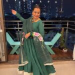 Kamya Punjabi Instagram - Shubho Sasthi Jai Katyayani Maa ❤️ The word "Katyayan" is defined as "one born in the Katyayan lineage" and is honoured on the sixth day of Navratri. She is the sixth incarnation of Goddess Durga and represents bravery and triumph. She is dressed in green and rides on a lion. The colour of the day is green, which represents harmony and growth. It also represents harmony, fertility and nature. Wearing green on this day symbolises Katyayani's protection, courage and good health. Wear green on this day and let the Goddess bless you with tranquility. #navratricolours #day6