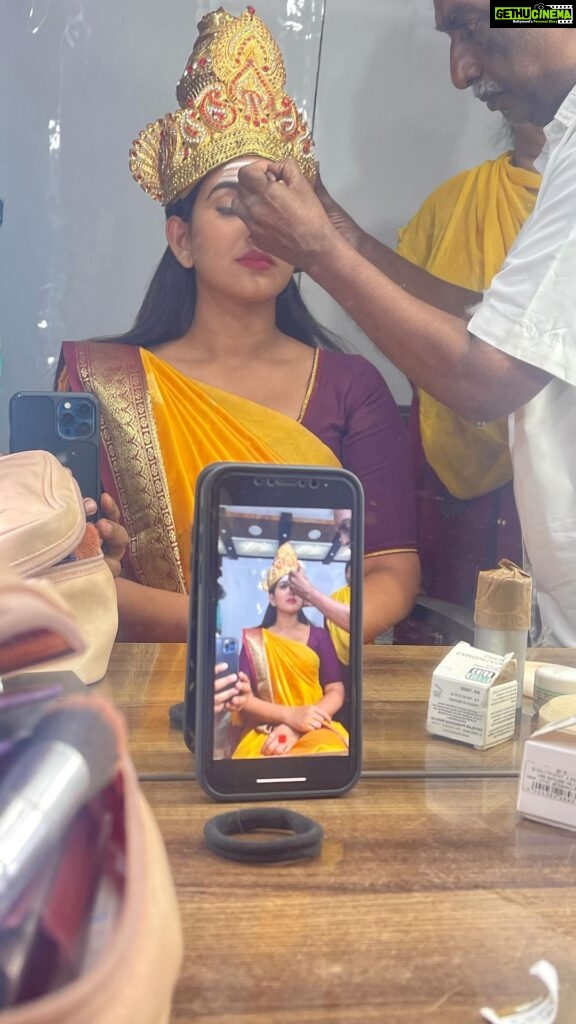 Kanmani Manoharan Instagram - just scrolling my mobile gallery and I found this video one of most hectic shoot fully drained zero confidence level but all in my mind is I have to do this . And finally ✅ #amuthavumannalakshmium # AA #serila #television #zeetamil