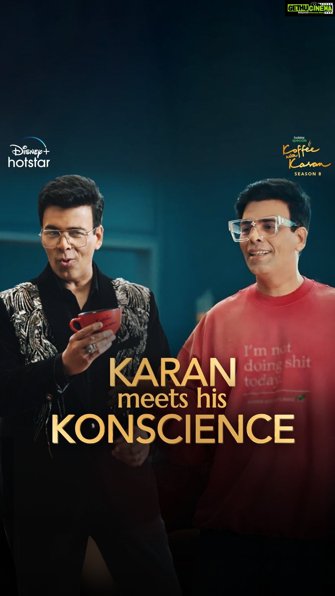 Karan Johar Instagram - Turns out, my own Konscience wants to troll me too!😤 But screw what he thinks, I’m still brewing Season 8!🥳 #HotstarSpecials #KoffeeWithKaran Season 8 - streams from 26th October only on @disneyplushotstar! @apoorva1972 @jahnviobhan @dharmaticent
