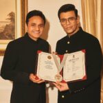 Karan Johar Instagram - Humbled…Honoured and just so Happy to receive the prestigious national award, the SPECIAL JURY AWARD for SHERSHAAH…. In @manishmalhotra05 styled by @ekalakhani 📷 @sheldon.santos