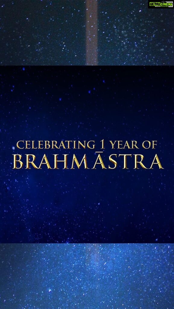 Karan Johar Instagram - Today we mark and celebrate one year of this labor of love. Truly, one experience….one journey….one story that is told with the heart and soul. An army of people giving in their best to showcase nothing short of magic on the big screen. The power of love & light will continue to shine bright!!!🧡🧡🧡🧡 #brahmāstra