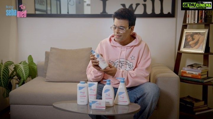 Karan Johar Instagram - I am a parent first and a filmmaker later. As a parent, you don’t want to compromise on anything. And when it comes to babies’ sensitive skin and hair - there’s nothing better than Sebamed with a perfect pH of 5.5 right from day 1. I am a proud Sebamed Parent because #pHmatters! #SebamedIndia #BabySebamed #KaranJoharforSebamed To know more, follow @sebamedindia #Ad #PaidPartnership
