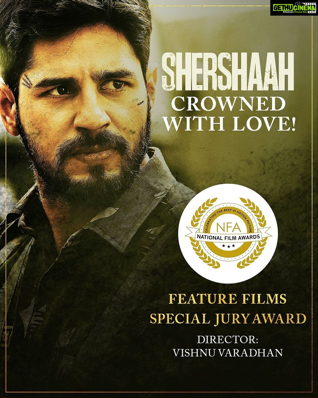 Karan Johar Instagram - What an absolute honour! Extending my deepest gratitude to @mib_india & to the esteemed @official.anuragthakur for recognising our film #Shershaah worthy of the prestigious National Award. You will so rarely find all the right people at the right time - come together with their buzzing creative energies and passion to create something special…that turns into something EXTRAORDINARY! Shershaah was that for us. Thank you for giving us your unabashed love. Yeh dil maange more!🇮🇳🙏🏼 @sidmalhotra @kiaraaliaadvani #VishnuVaradhan @apoorva1972 @shabbirboxwalaofficial @ajay1059 @harrygandhi @somenmishra @isandeepshrivastava @dharmamovies @kaashent @sonymusicindia @primevideoin