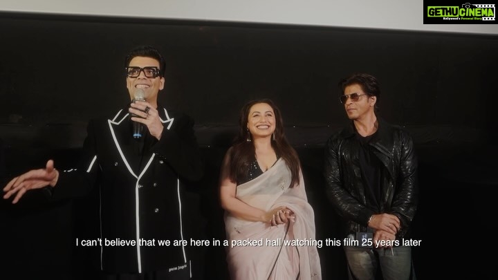 Karan Johar Instagram - TO THE COOLEST NIGHT EVER!🥳✨ Last night was a celebration of all things #KuchKuchHotaHai at the exclusive fan screening, topped with a special surprise!🫶🏻✨ Missed Anjali, because she’s our best friend ya!🥺 #25YearsOfKuchKuchHotaHai #KKHH @karanjohar @apoorva1972 @iamsrk @kajol #RaniMukerji @sonymusicindia