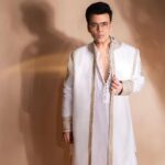 Karan Johar Instagram - The festivities begin…. Styled by @ekalakhani in @toraniofficial 📷 @maajidkhan88