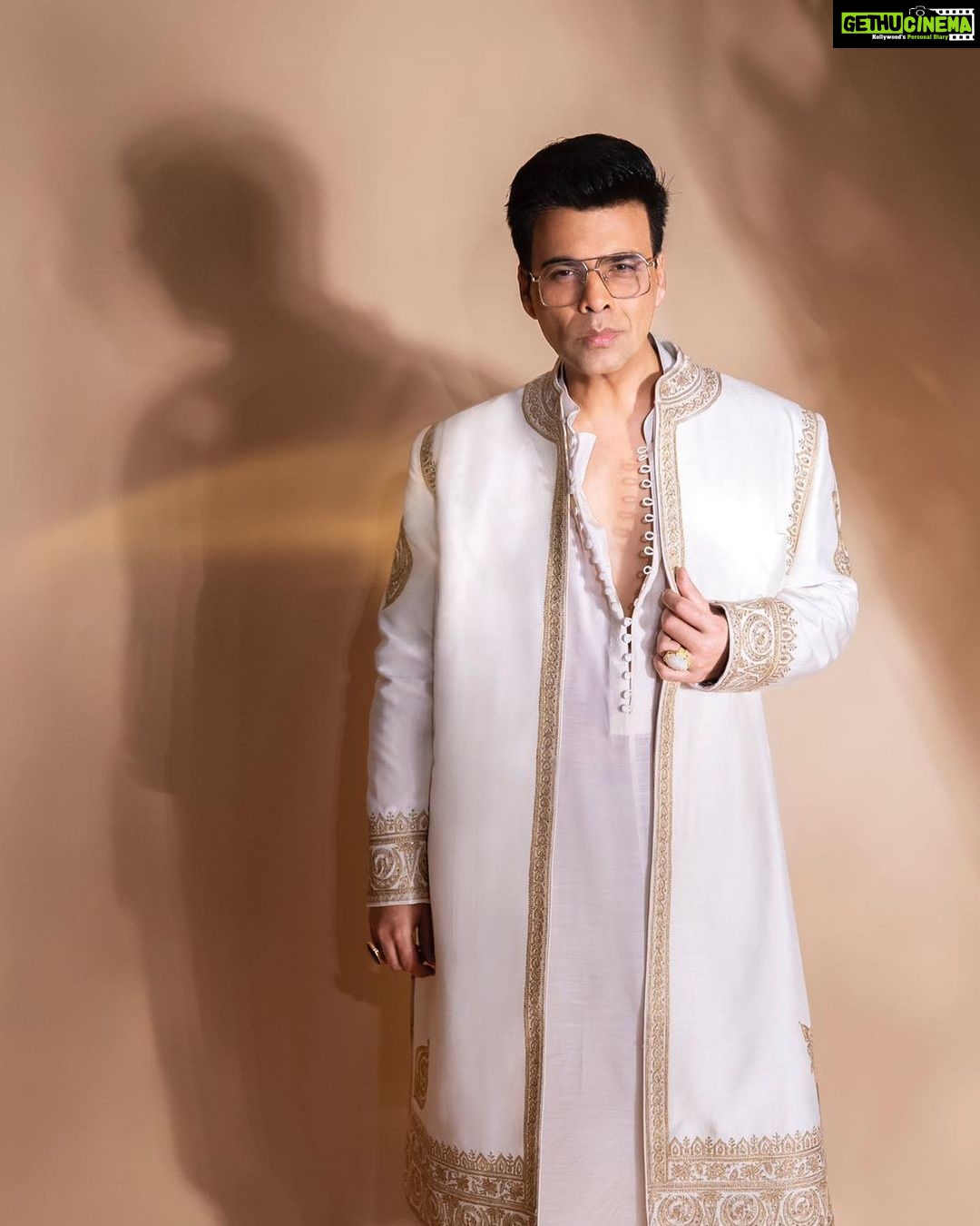 Karan Johar Instagram - The festivities begin…. Styled by @ekalakhani in @toraniofficial 📷 @maajidkhan88