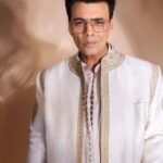 Karan Johar Instagram - The festivities begin…. Styled by @ekalakhani in @toraniofficial 📷 @maajidkhan88