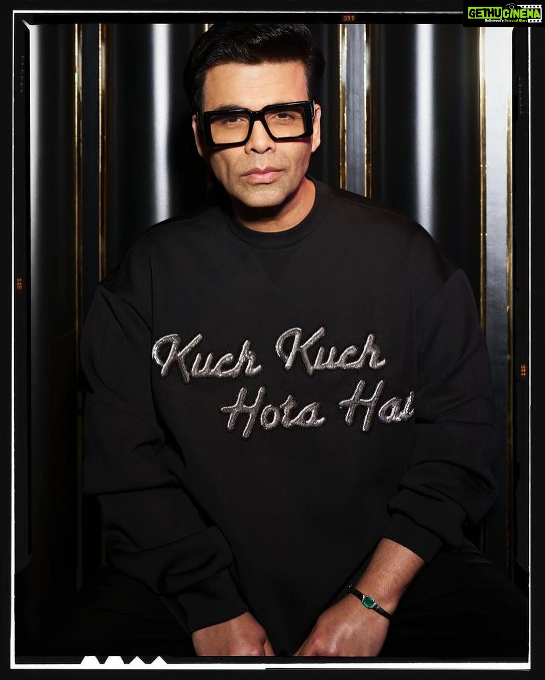 Karan Johar Instagram - Tomorrow my journey in Films completes 25 years … can’t believe It’s been that long! #diltobachahaiji #careeranniversary #25yearsofkkhh 📷 @thehouseofpixels in @goyalkanika ( made specially for us ❤️) styled by @ekalakhani