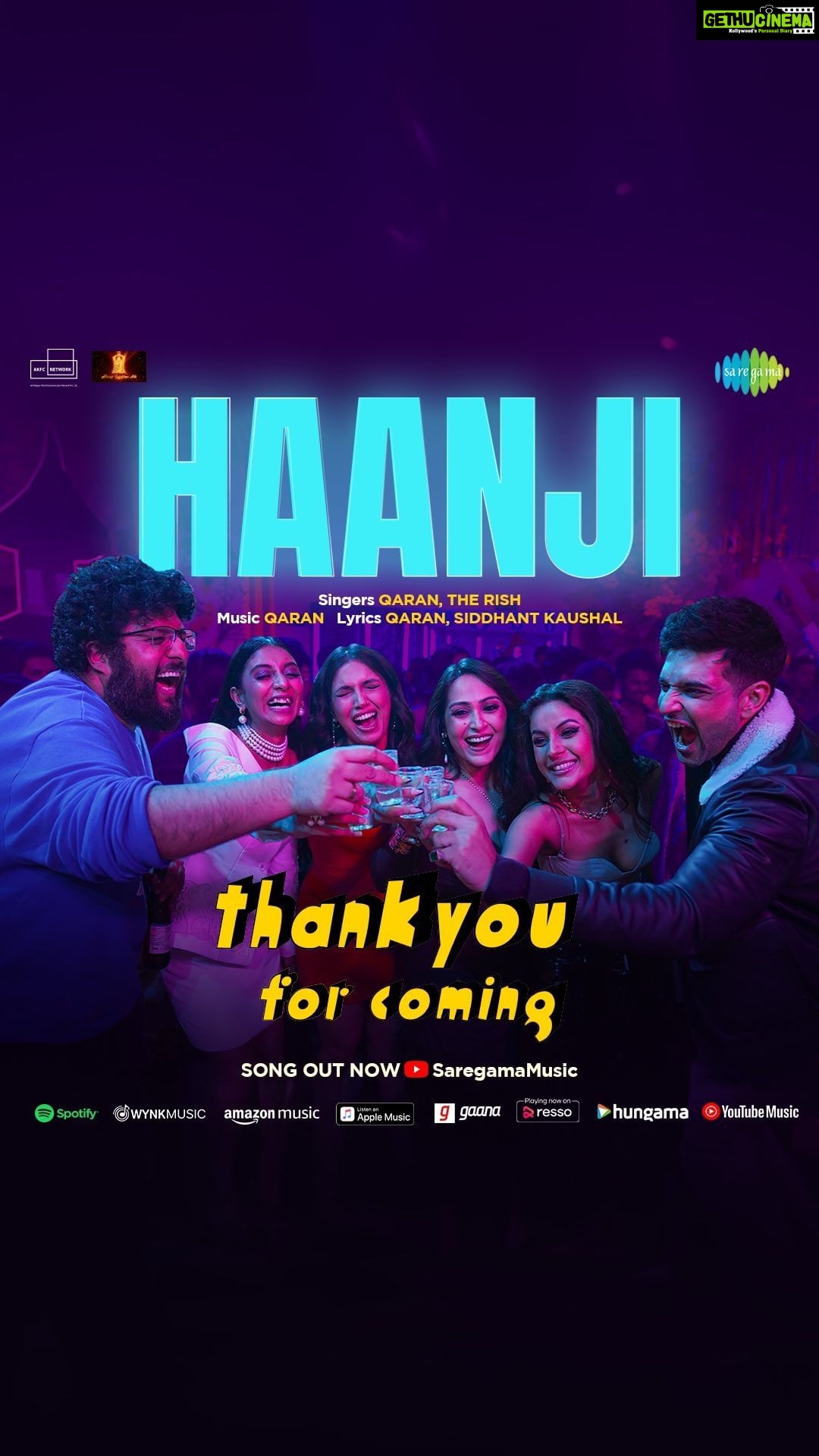 Karan Kundrra Instagram - Listening to this party anthem on loop? Haanji!๐๐ป Listen to #Haanji by @qaranx featuring @the.rish on Saregama Music YouTube Channel & all other major OTT streaming platforms! #ThankYouForComing #ComebackOfTheChickFlick #DontForgetToCome #HaanjiSong . . . @bhumipednekar @shehnaazgill @dollysingh @kushakapila @shibani_bedi #PradhumanSinghMall @natasharastogi @Gautmik @sushantdivgikr @salonidaini_ @dollyahluwalia @kkundrra @tejaswidevchaudhary @anilskapoor @shobha9168 @ektarkapoor @rheakapoor @karanboolani @radsanand @prashastisingh @rajitdev @sidkaushal22 @udayanbhat @gaurisathe @jpaarth @balajimotionpictures @akfcnetwork @saregama_official