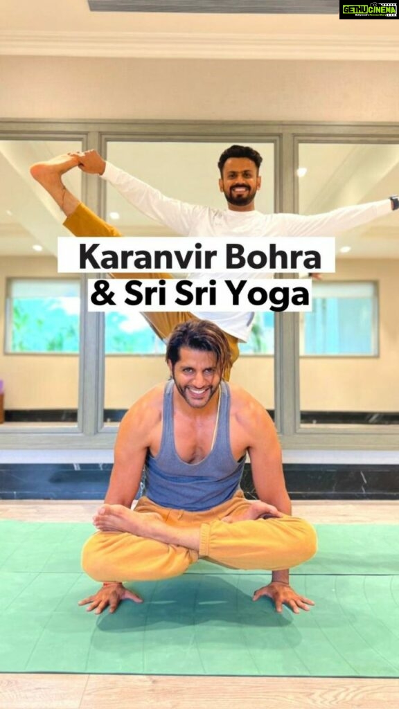 Karanvir Bohra Instagram - When our mind is flooded with the stress, anxiety and relationship problem, it pulls your energy down and make you very dull. By doing Pranayama, Asana and meditation we can uplift our energy and then things start falling into the right places. Yoga is a way of life💫 #mentalhealth #yoga #celebrity #stress #yogateacher #mindfulness #wellness #yogapractice#SriSriYoga