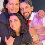 Karanvir Bohra Instagram - Mere sautele bhai #raghvendrabarot ki shaadi, so so so happy for them love you guys ….. I was to be in canada and both of us were so sad that I wouldn’t be able to attend the wedding, but the plan got changed and I didn’t tell him… gave him a surprise straight at the wedding, this the emotions… I love you bro @aabhaasmehta @zeeniawadia