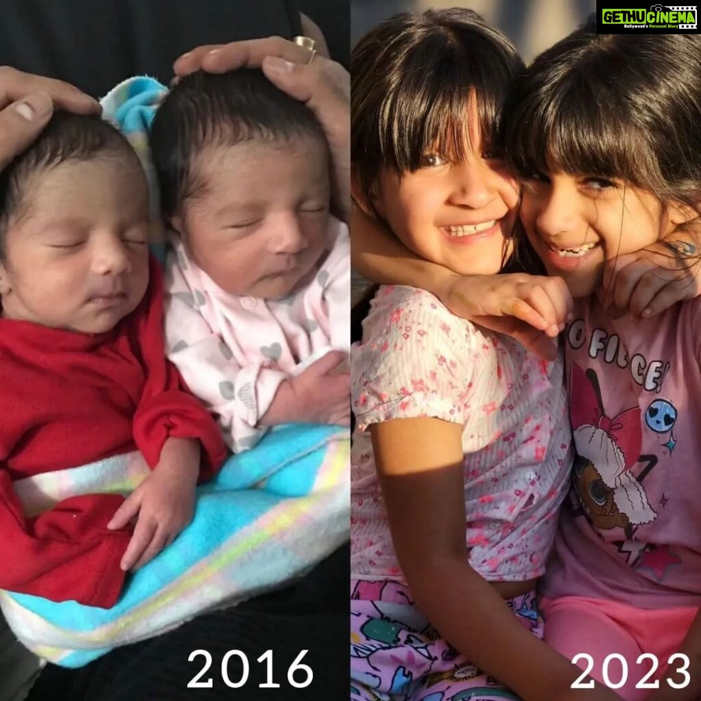 Karanvir Bohra Instagram - A very sweet girl who's been following our children's page since they were born made this edit. As parents, we were kind of thrown.. and we cried.. 😭 Our sweet firstborns are turning 7 next month! How did this happen so fast? They were just born! No matter what masti they've done, however difficult the journey has been sometimes, this photo reminds me that children are SO worth it! ❤ It doesn't matter to the world (or to God) how much money or properties we accumulate. It's all temporary - our children are forever.. they are a forever kind of joy, the kind we take with us, even after this life is over. They are our legacy. ❤❤ @twinbabydiaries PS: Thank you for this @vienna__love!