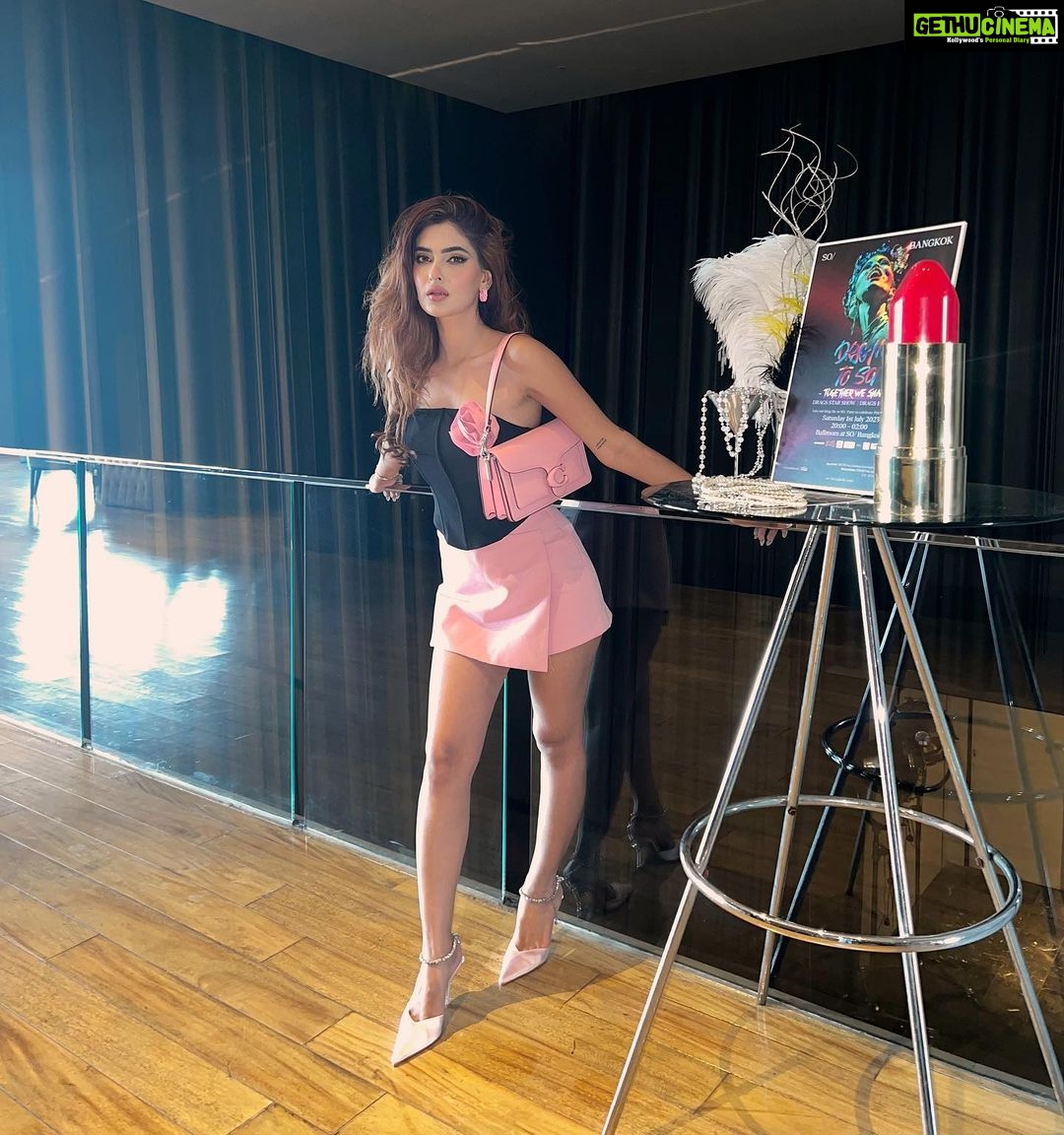 Karishma Sharma Instagram - I’ll never be content to stay forever In one place.I’m too madly in love with all the places I haven’t been,the people I haven’t met,and the streets I haven’t danced on. Thank you @sobangkok for hosting us and for the amazing hospitality.It was indeed an experience to be remembered.💖 @coastalinofficial SO/ Bangkok