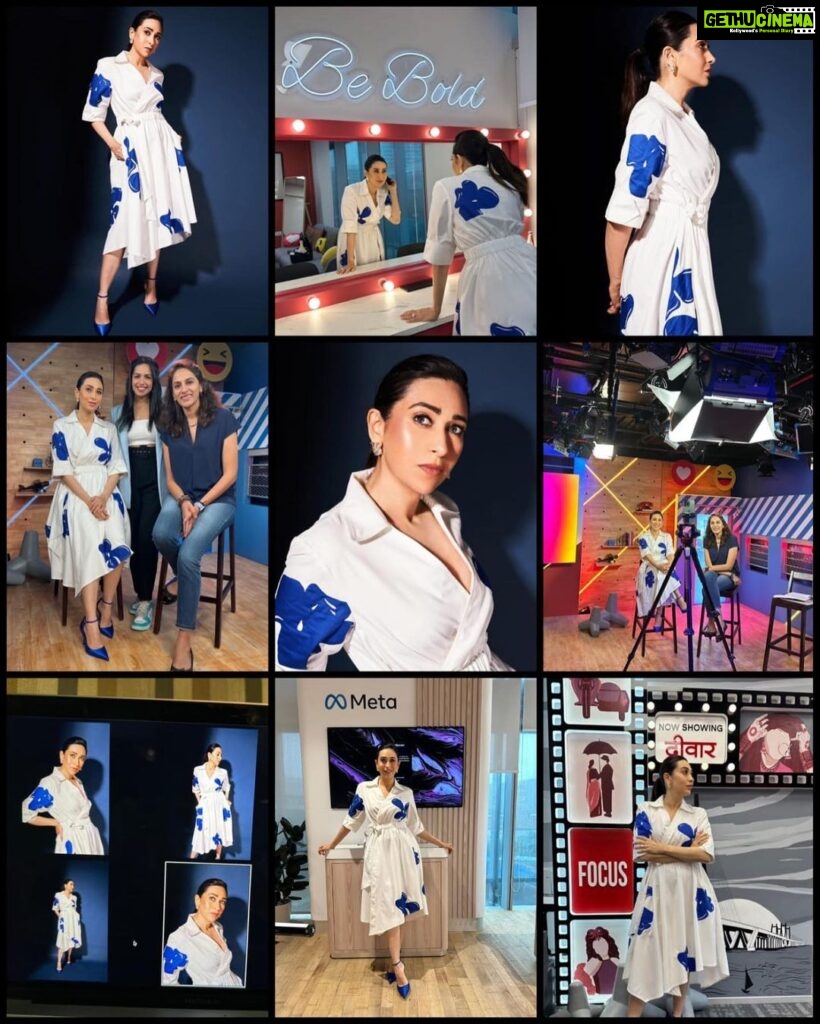 Karisma Kapoor Instagram - Feeling blue in the best possible way 💙 #meta #OnIGYouDecide @metaindia