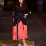Karisma Kapoor Instagram - Let’s go 👁‍🗨 Dress - @lovebirds.studio Jewellery - @rafthelabel @thelinehq @inezeofficial Sneakers - @louboutinworld Styled by - @stylebyami HmU - @kritikagill Pics - @trishasarang Managed by - @nasrindsouza