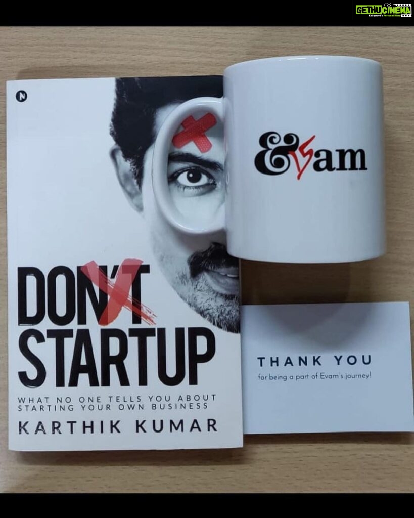 Karthik Kumar Instagram - A book that came from my entrepreneurial journey. The journey that was Evam. Available on Amazon and sold over 6000 copies ❤️. #evam20